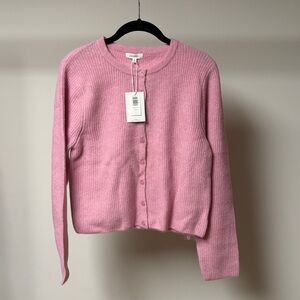 Z supply medina rib cardigan pink crush